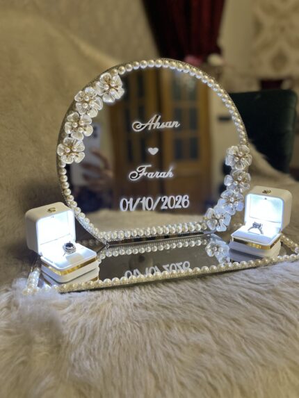 Luxury Pearl Acrylic Mirror Tray